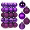 30PCS 2" Christmas Ball Ornaments Shatterproof (Purple) - 1.97 x 1.97 x 1.97 inches